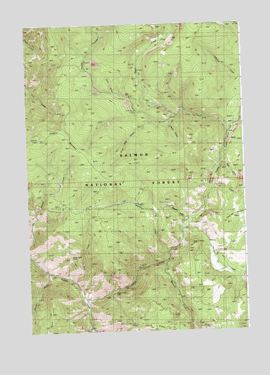 Jureano Mountain, ID USGS Topographic Map