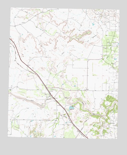 Justiceburg, TX USGS Topographic Map