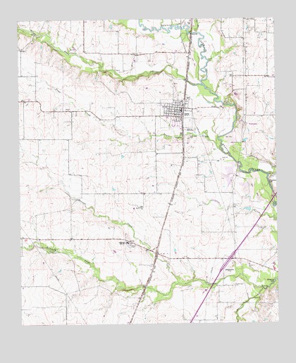 Justin, TX USGS Topographic Map