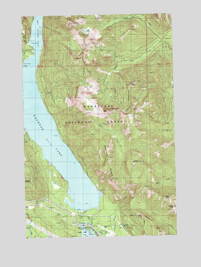 Kachess Lake, WA USGS Topographic Map