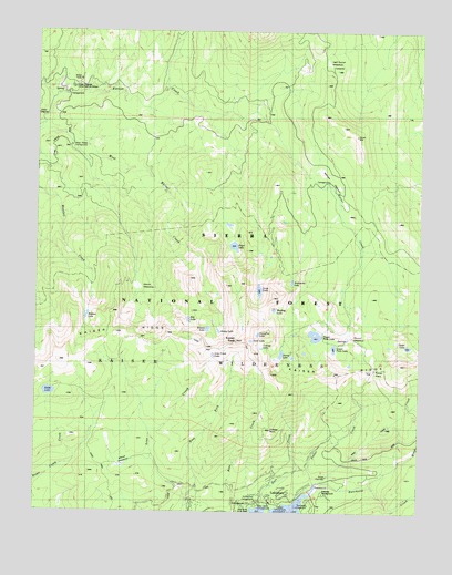 Kaiser Peak, CA USGS Topographic Map