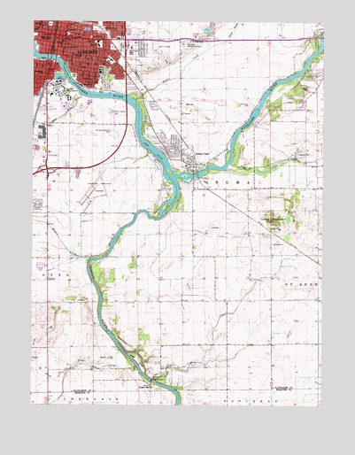 Kankakee, IL USGS Topographic Map
