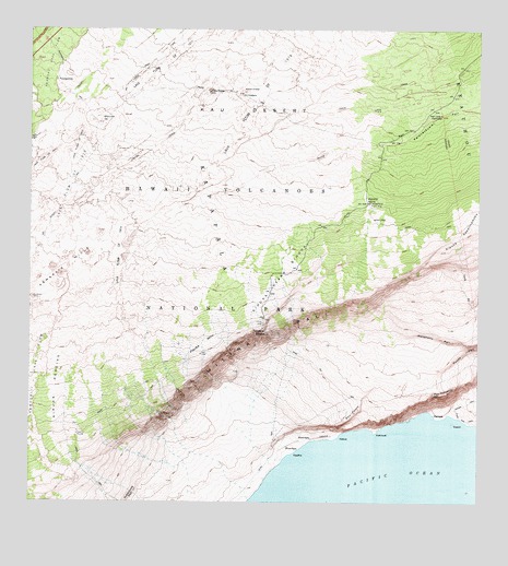 Kau Desert, HI USGS Topographic Map