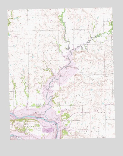 Kaw City, OK USGS Topographic Map