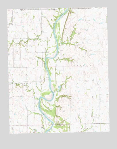 Kaw City NW, OK USGS Topographic Map