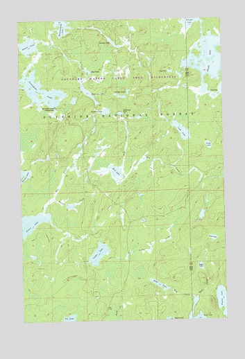 Kawishiwi Lake, MN USGS Topographic Map