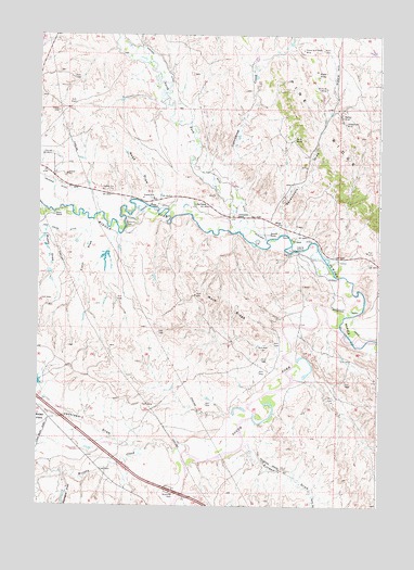 Kaycee NE, WY USGS Topographic Map