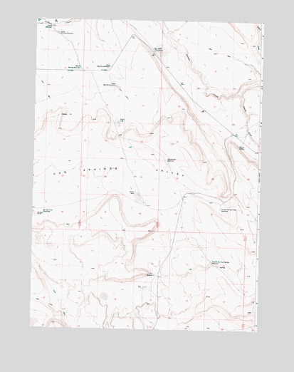 Keg Springs Valley East, OR USGS Topographic Map