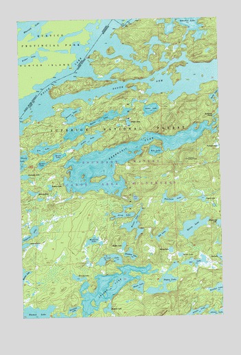 Kekekabic Lake, MN USGS Topographic Map
