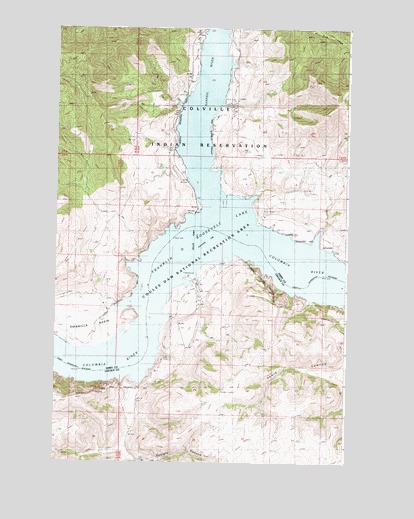 Keller Ferry, WA USGS Topographic Map