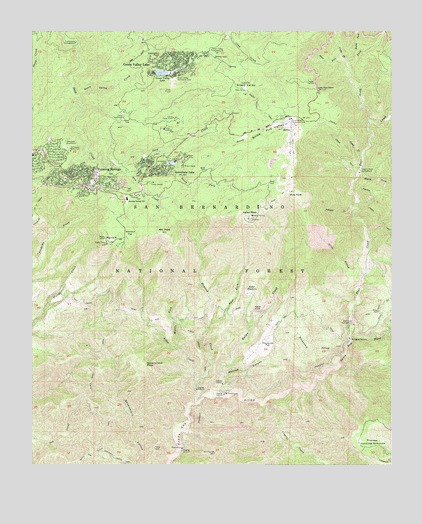 Keller Peak, CA USGS Topographic Map