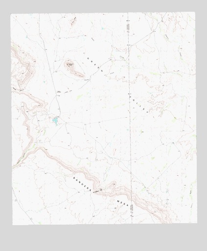 Bandera Mesa North, TX USGS Topographic Map