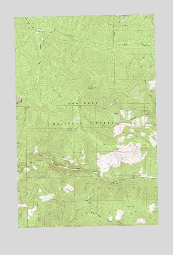 Banfield Mountain, MT USGS Topographic Map