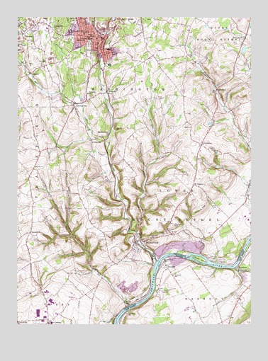 Bangor, PA USGS Topographic Map