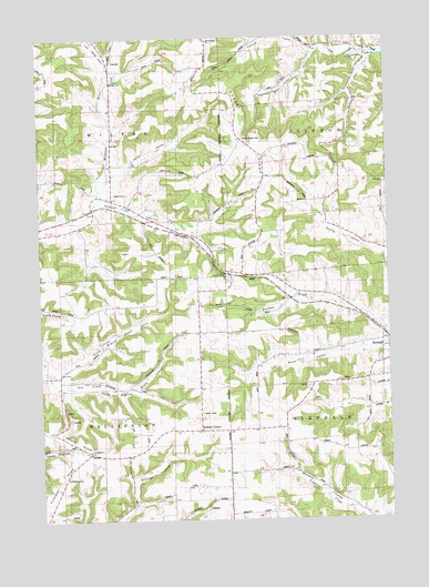 Kendall West, WI USGS Topographic Map