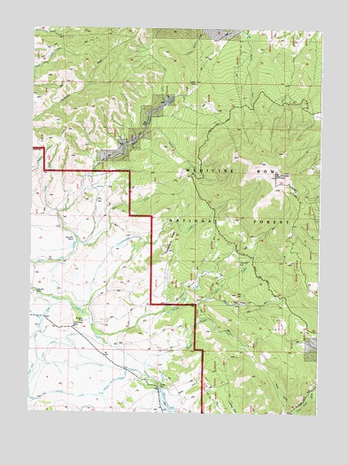 Kennaday Peak, WY USGS Topographic Map