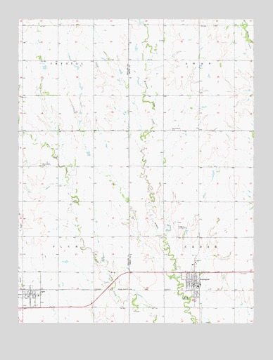 Kensington, KS USGS Topographic Map