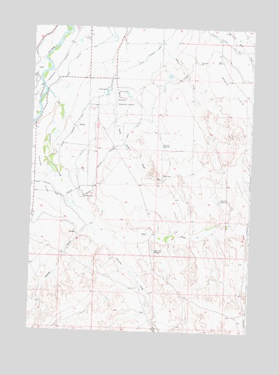 Banjo Flats West, WY USGS Topographic Map