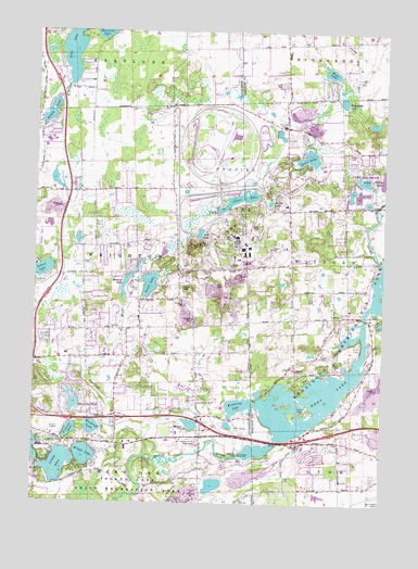 Kent Lake, MI USGS Topographic Map