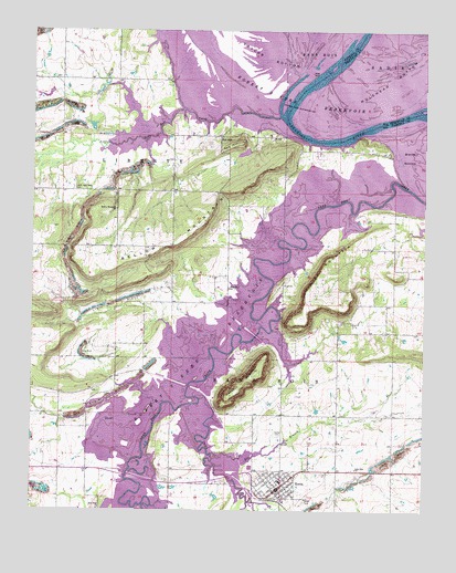 Keota, OK USGS Topographic Map