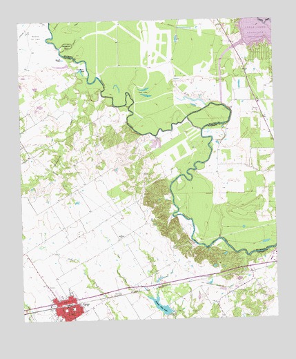 Kerens, TX USGS Topographic Map