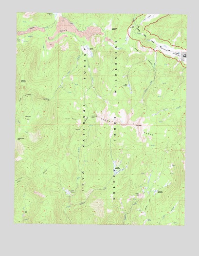 Kern Peak, CA USGS Topographic Map