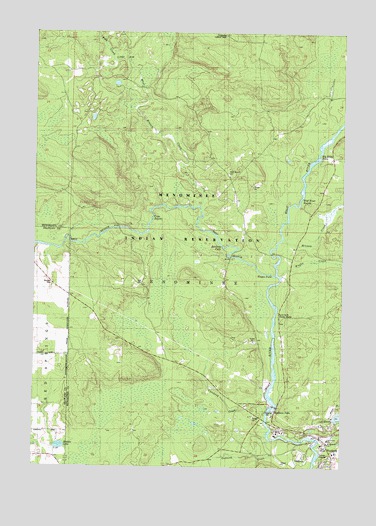 Keshena, WI USGS Topographic Map