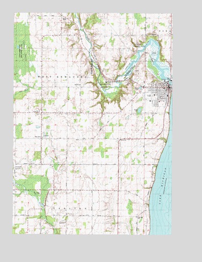 Kewaunee, WI USGS Topographic Map