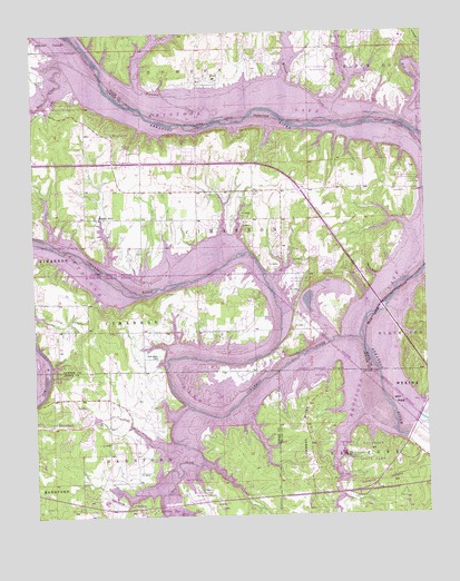 Keystone Dam, OK USGS Topographic Map