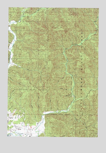 Kilchis River, OR USGS Topographic Map