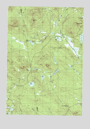 King And Bartlett Mountain, ME USGS Topographic Map