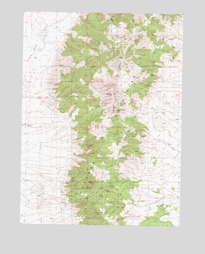 King Lear Peak, NV USGS Topographic Map