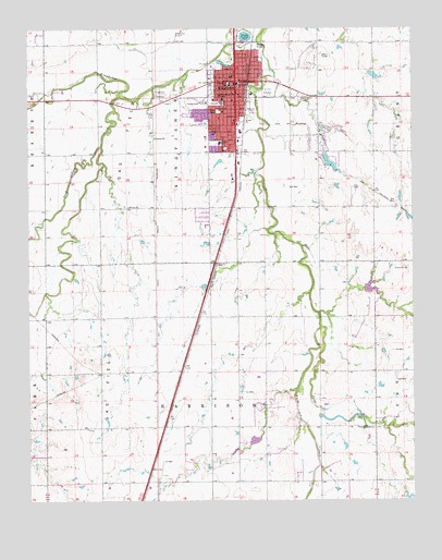 Kingfisher, OK USGS Topographic Map