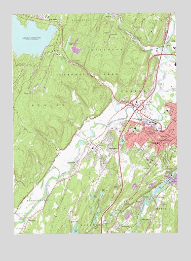 Kingston West, NY USGS Topographic Map