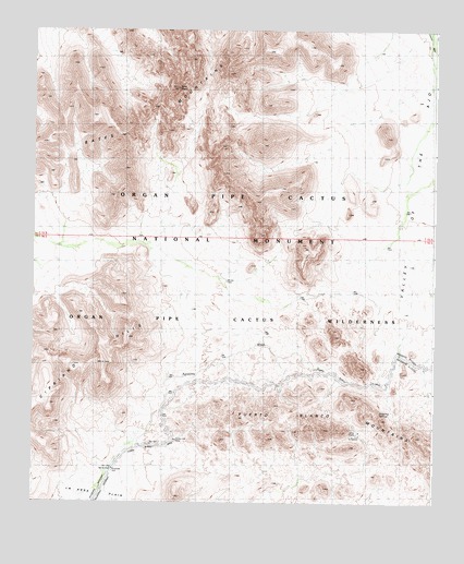 Kino Peak, AZ USGS Topographic Map