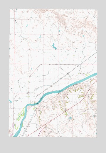 Kinsey, MT USGS Topographic Map