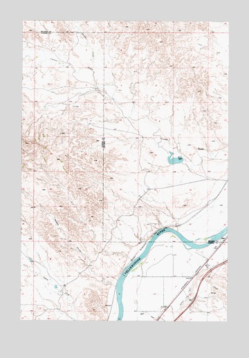 Kinsey NE, MT USGS Topographic Map