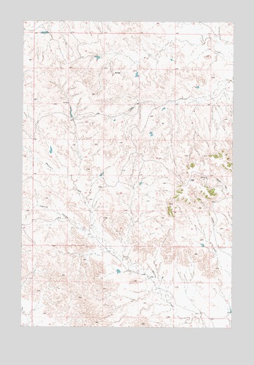 Kinsey NW, MT USGS Topographic Map