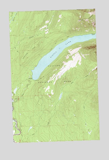 Kintla Lake, MT USGS Topographic Map