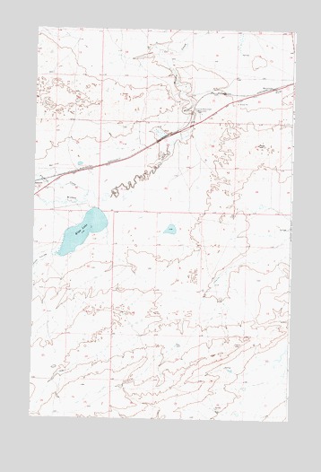 Kipp Lake, MT USGS Topographic Map