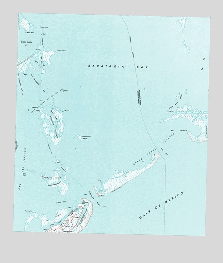 Barataria Pass, LA USGS Topographic Map