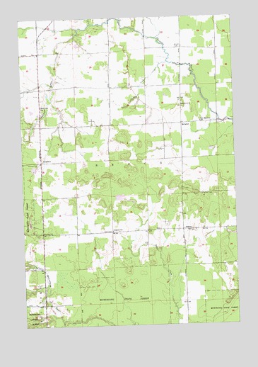 Barbeau, MI USGS Topographic Map