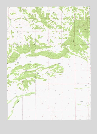 Kismet Peak, WY USGS Topographic Map