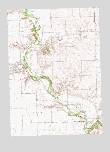 Klondike, IA USGS Topographic Map