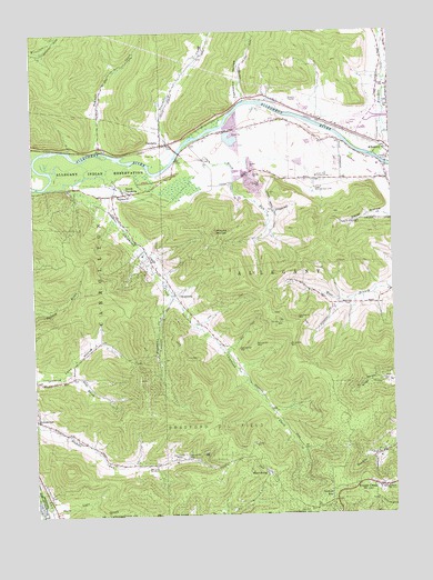 Knapp Creek, NY USGS Topographic Map