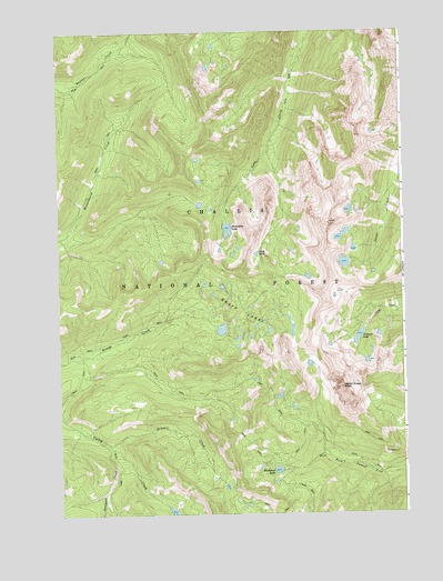 Knapp Lakes, ID USGS Topographic Map