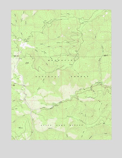 Kneecap Ridge, CA USGS Topographic Map