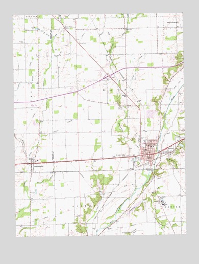Knightstown, IN USGS Topographic Map