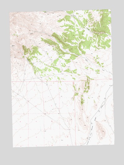 Knoll Mountain SE, NV USGS Topographic Map