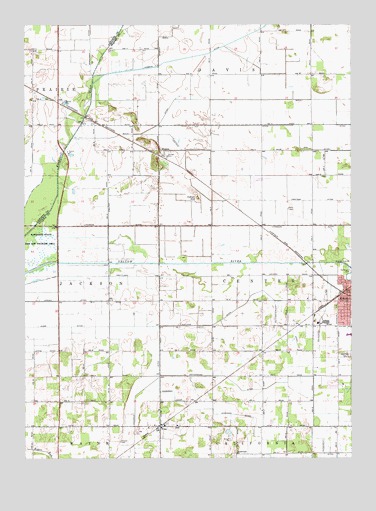 Knox West, IN USGS Topographic Map